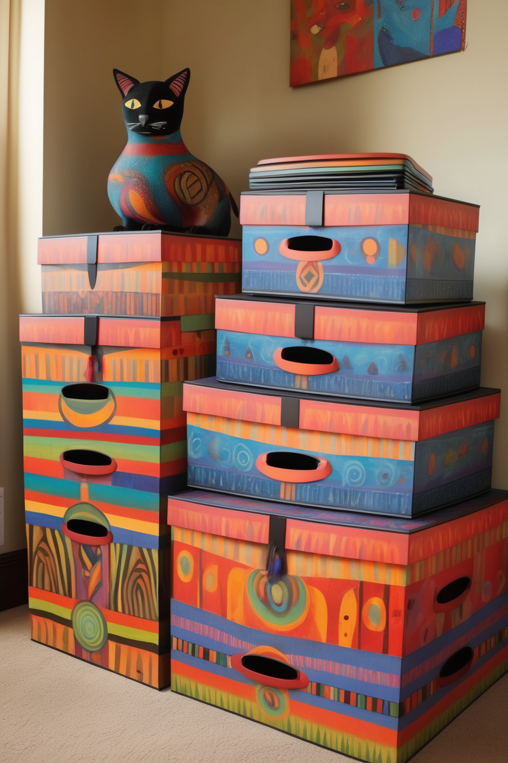 00236-3832251238-_lora_Laurel Burch Style_1_Laurel Burch Style - storage boxes in living room.png